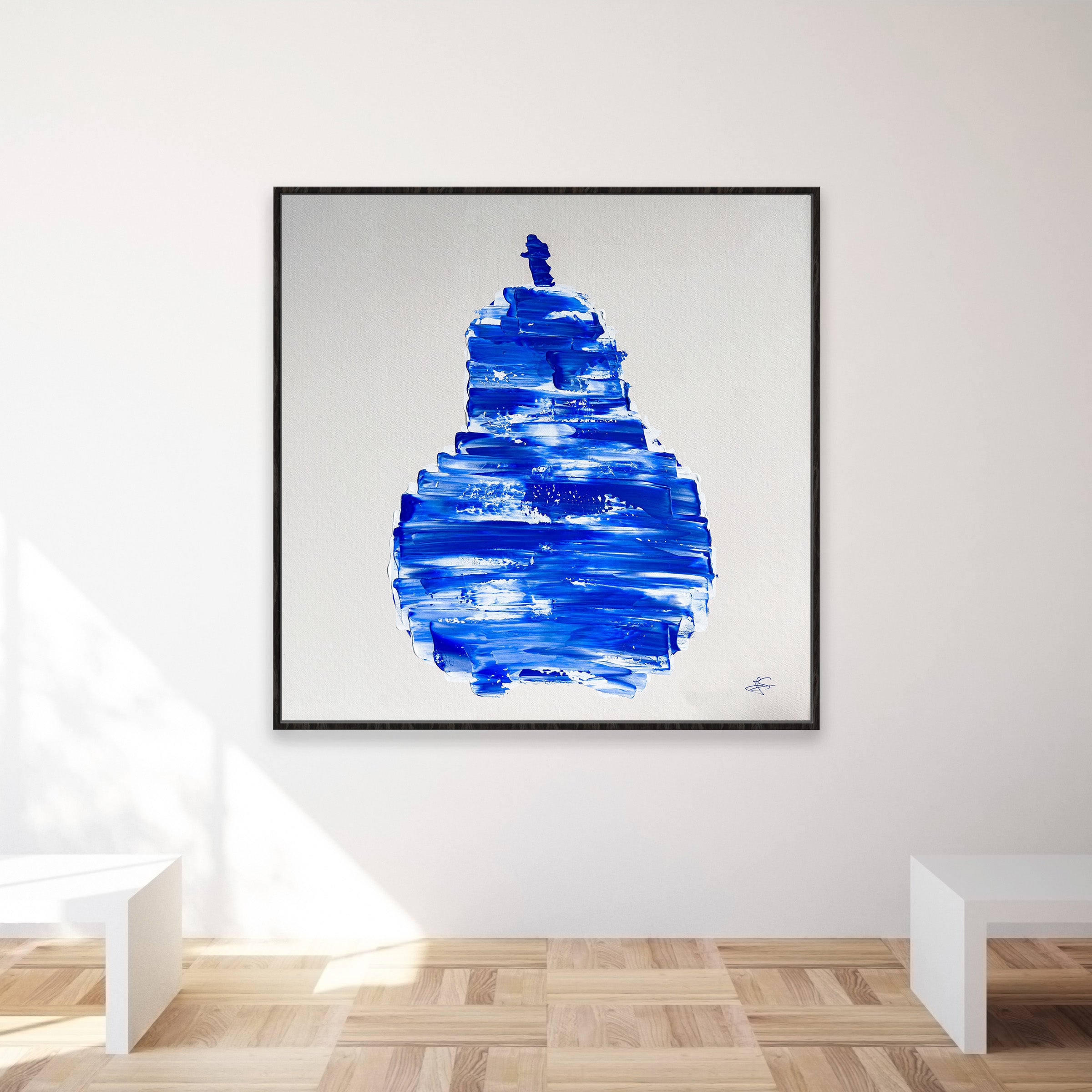 Original Painting: "Blue Pear" 70x70