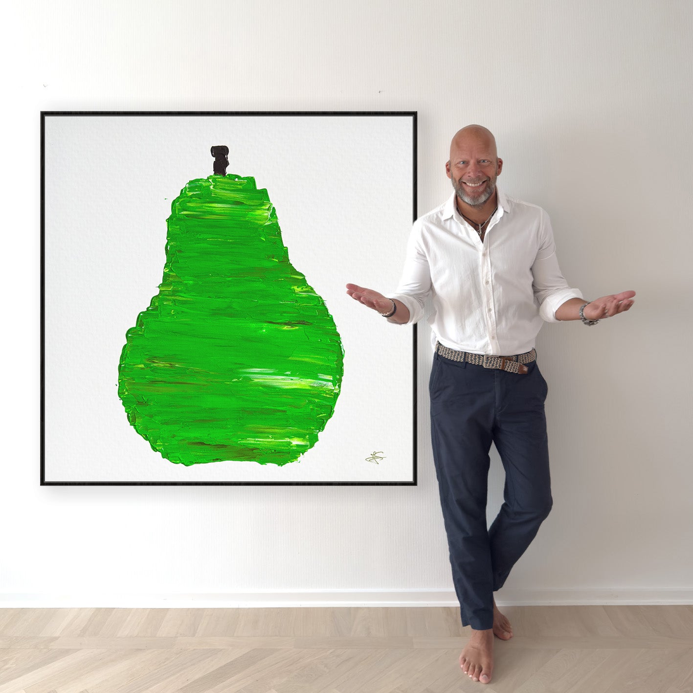 Original Painting: "Green Pear" 70x70