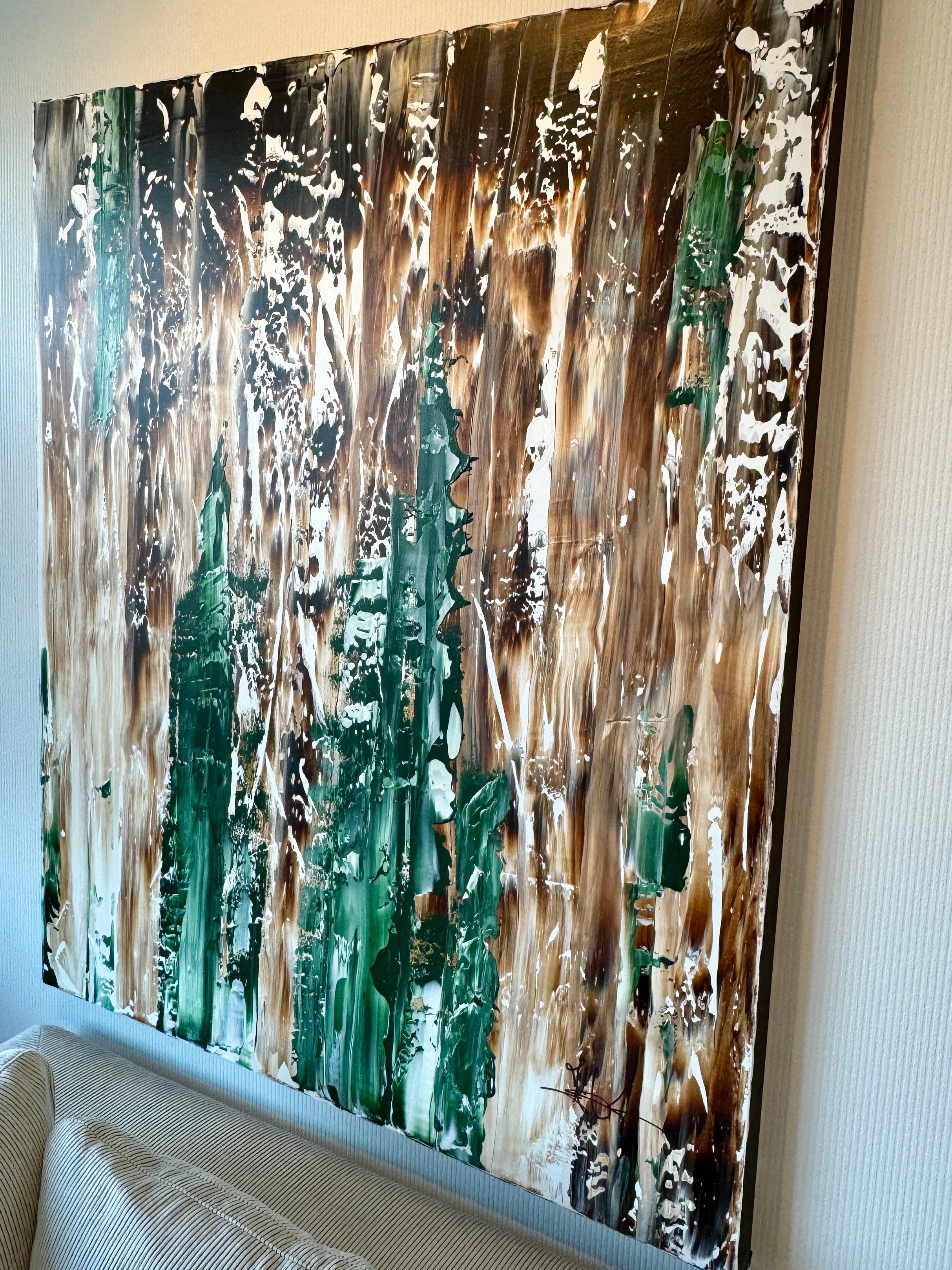 Original Painting: "Amazing Green" 120x100x4cm