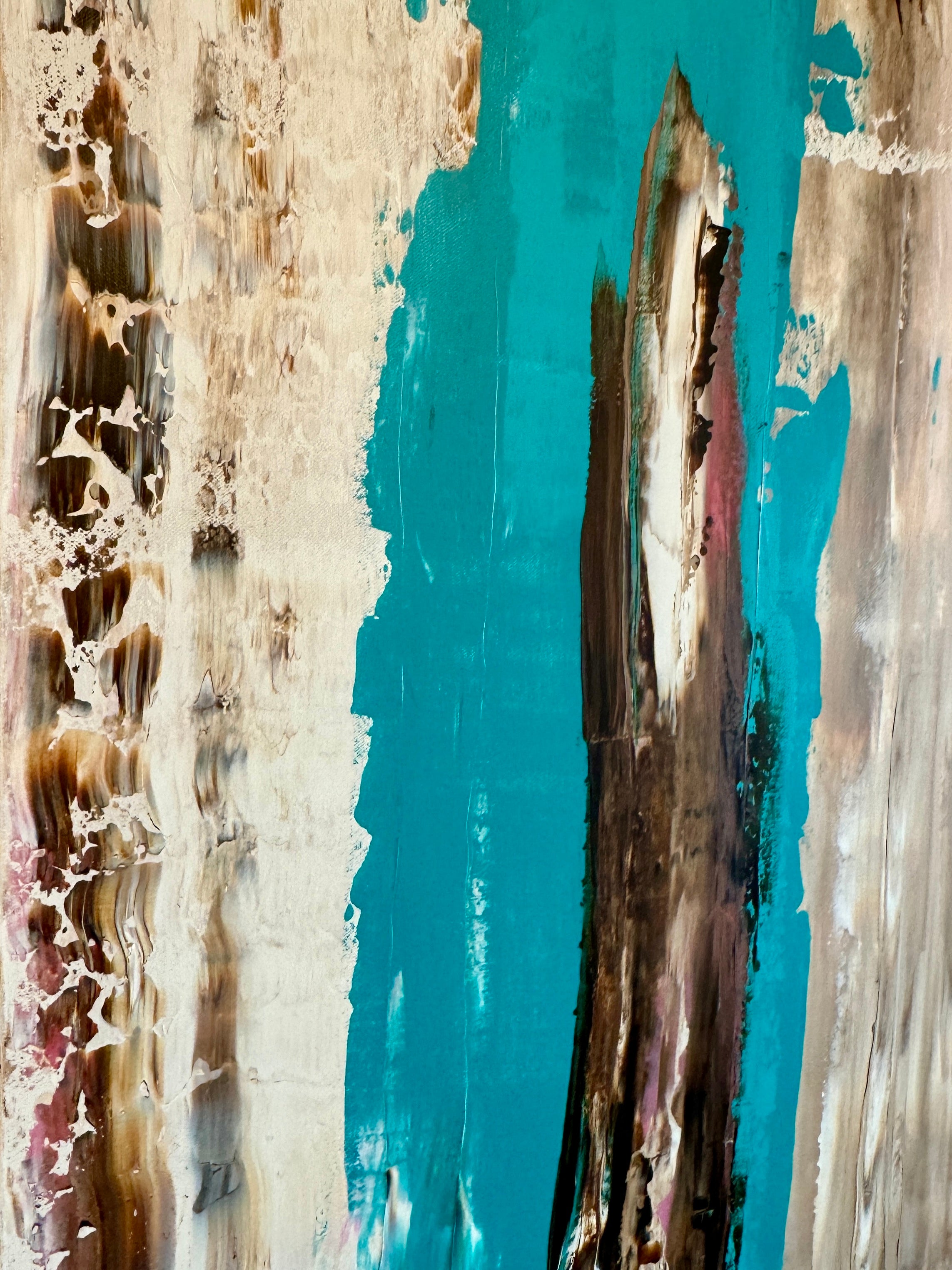 Original Painting: "Dreamy Turquoise" 120x100x4cm