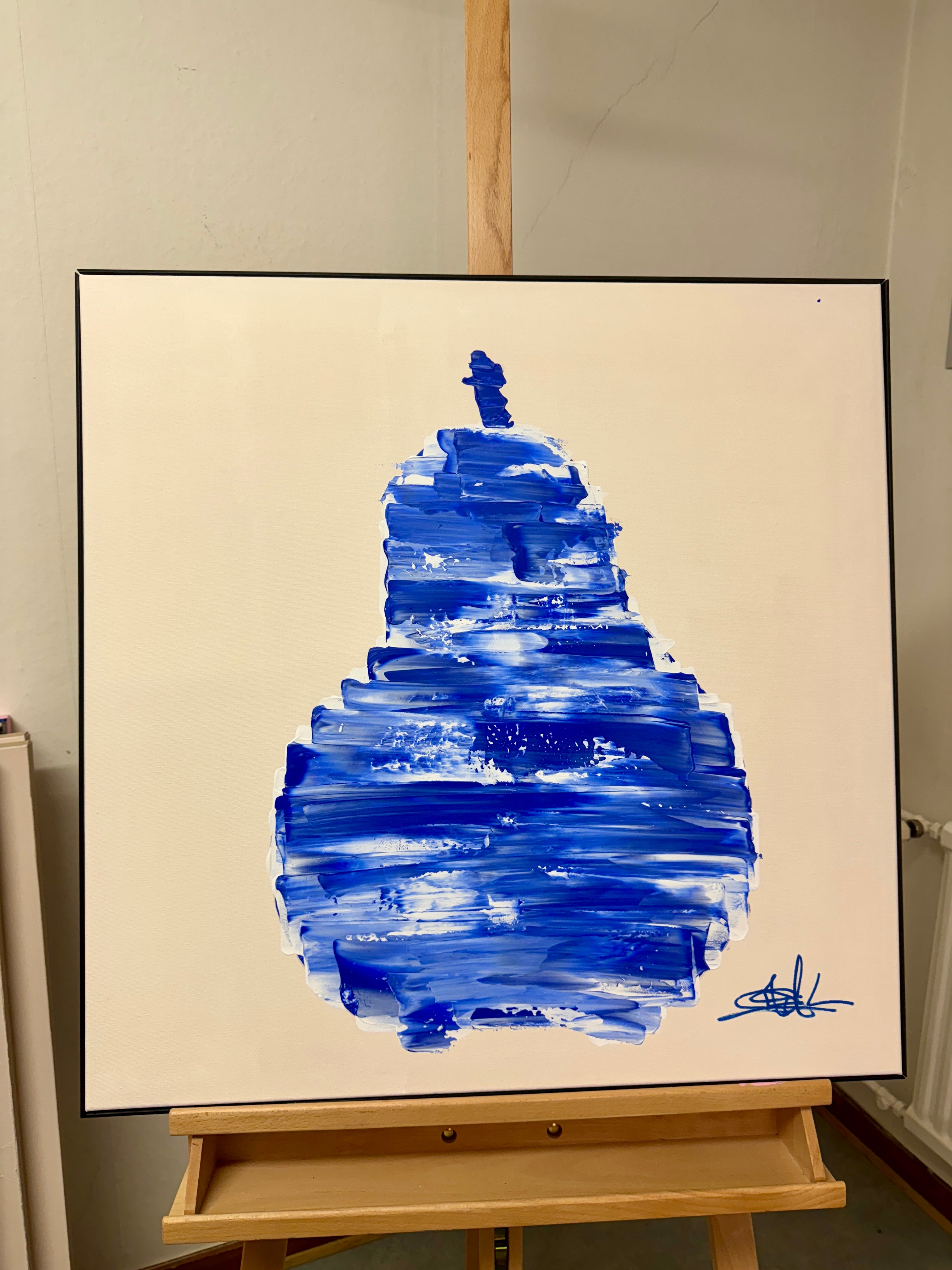 Original Painting: "Blue Pear" 70x70