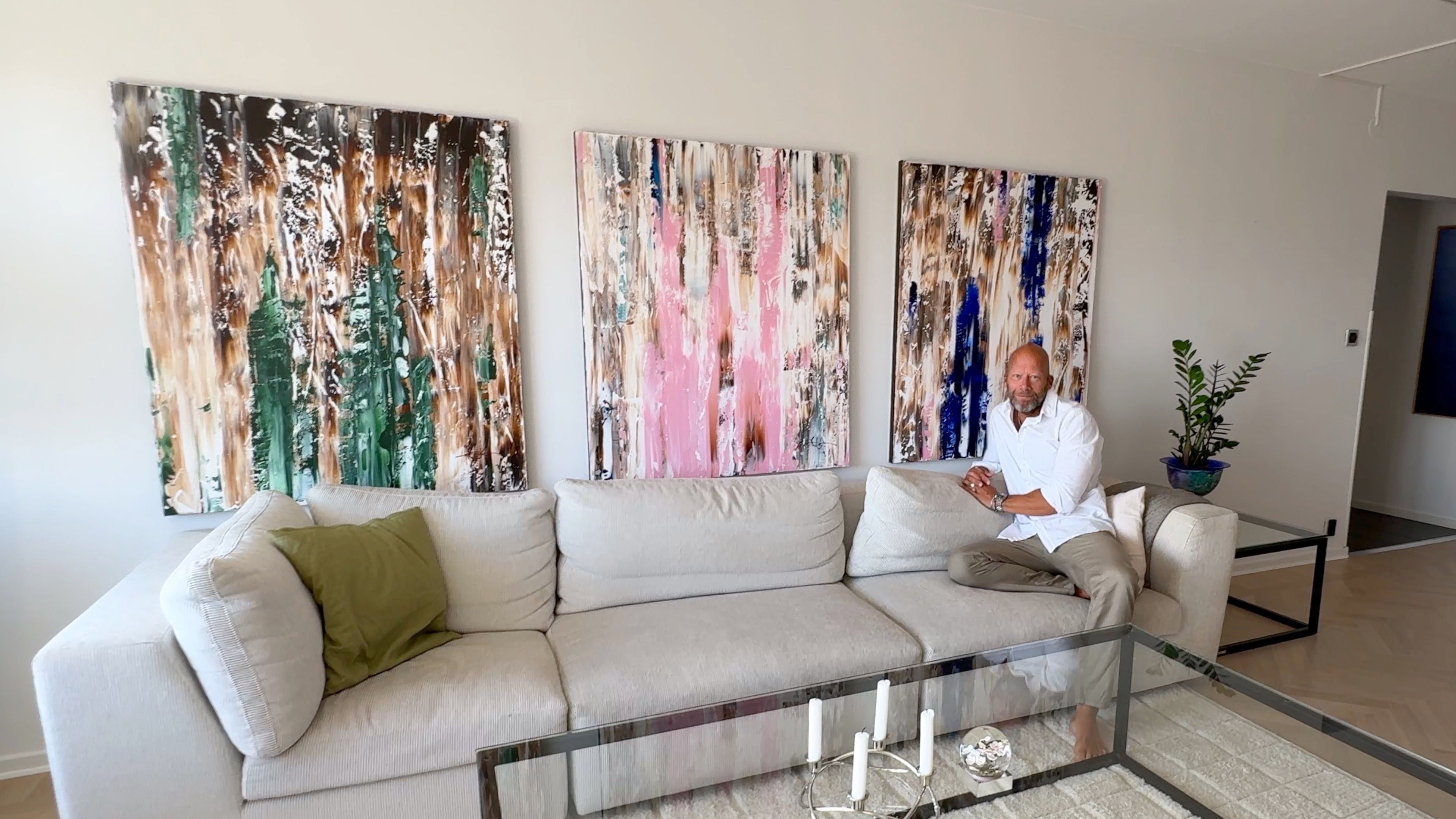 Original Painting: "Lounge Pink" 120x100x4cm