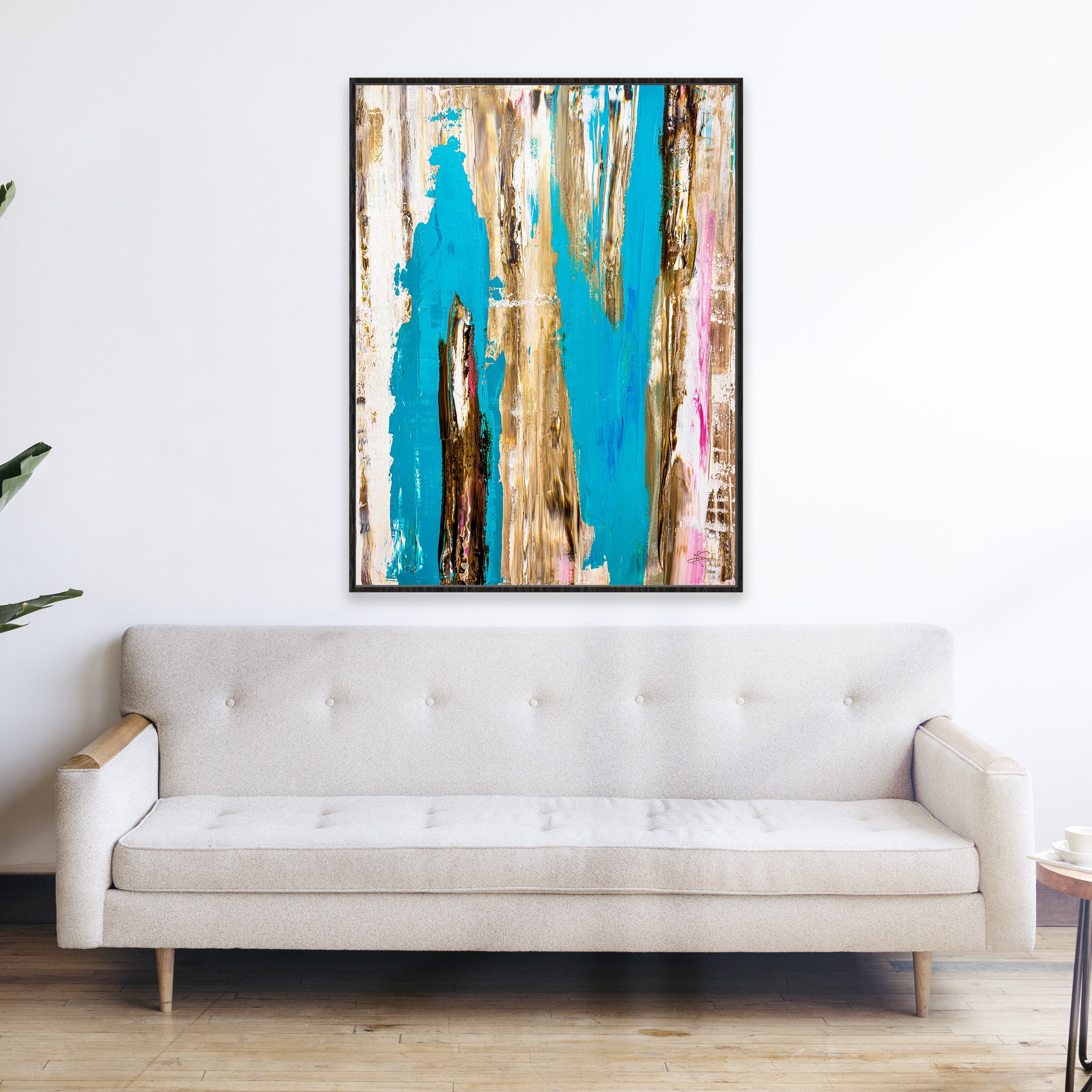 Original Painting: "Dreamy Turquoise" 120x100x4cm