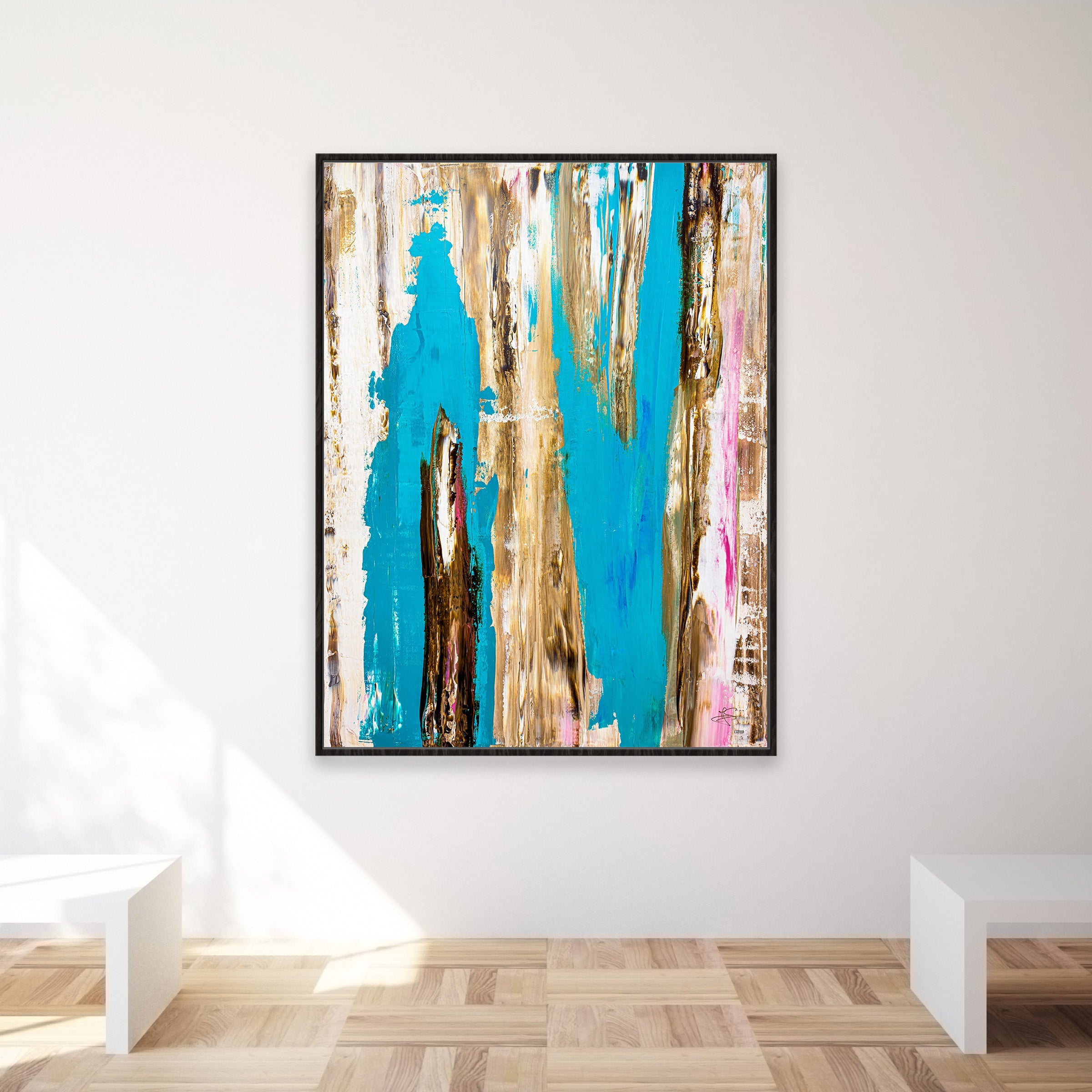 Original Painting: "Dreamy Turquoise" 120x100x4cm