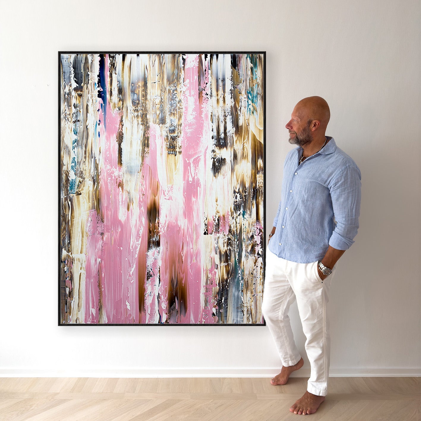 Original Painting: "Lounge Pink" 120x100x4cm