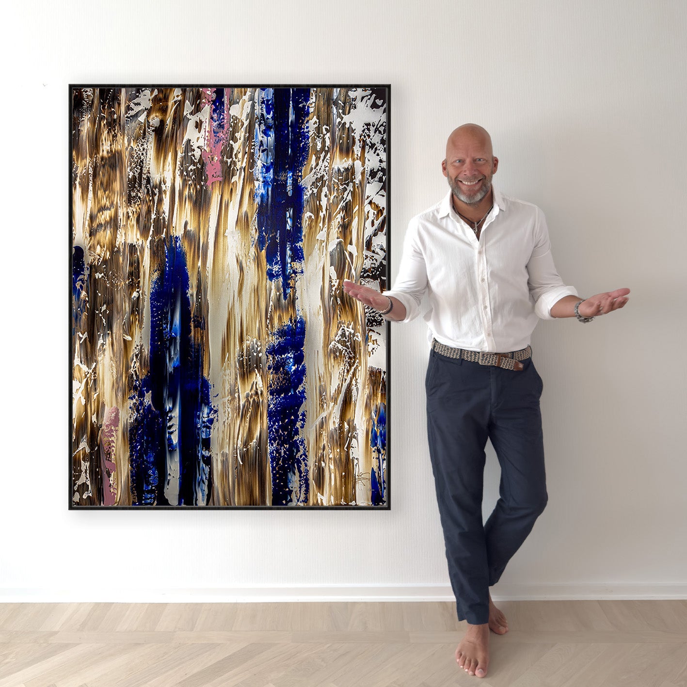 Original Painting: "Southing Blue" 120x100x4cm